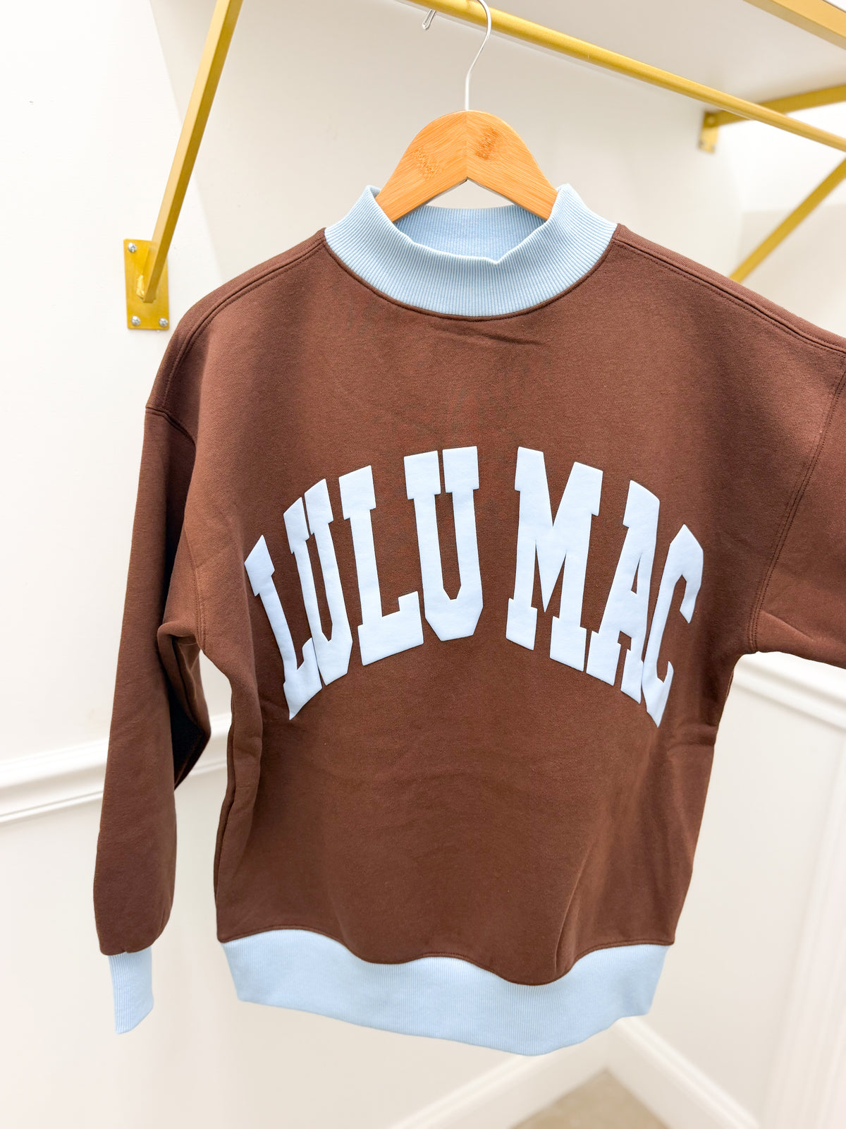 LuLu Mac Puff Mock Neck Sweatshirt