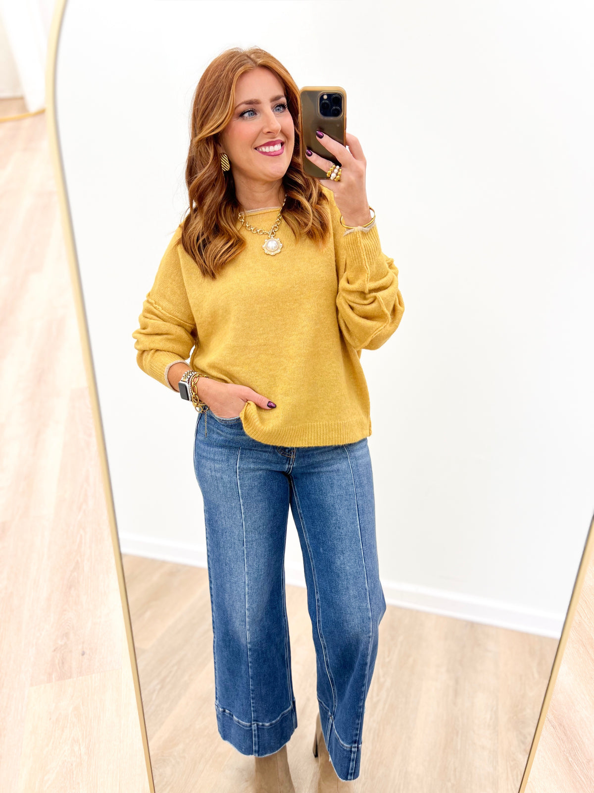 Hem & Thread Roll-Edge Overfit Cashmere Sweater