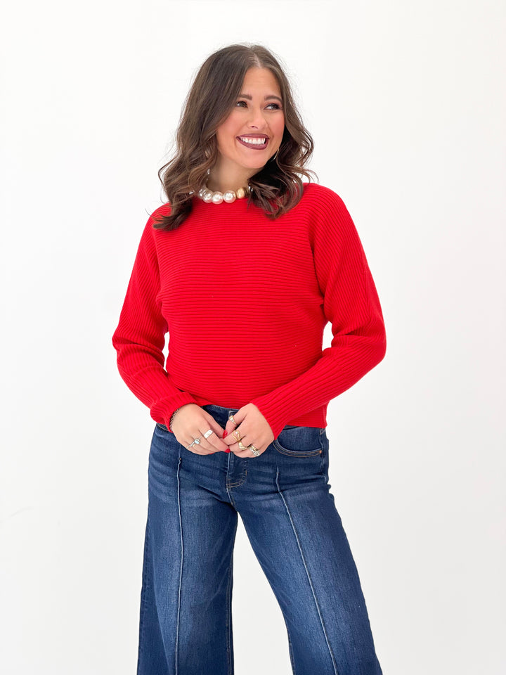 Allie Rose Soft Ribbed Dolman Top