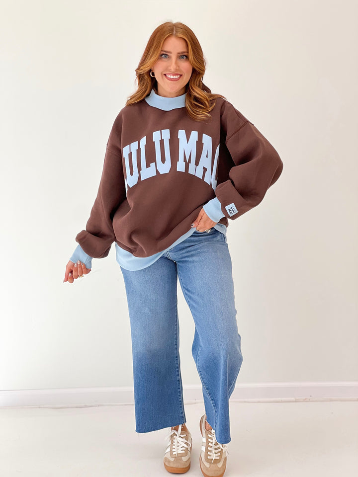 LuLu Mac Puff Mock Neck Sweatshirt