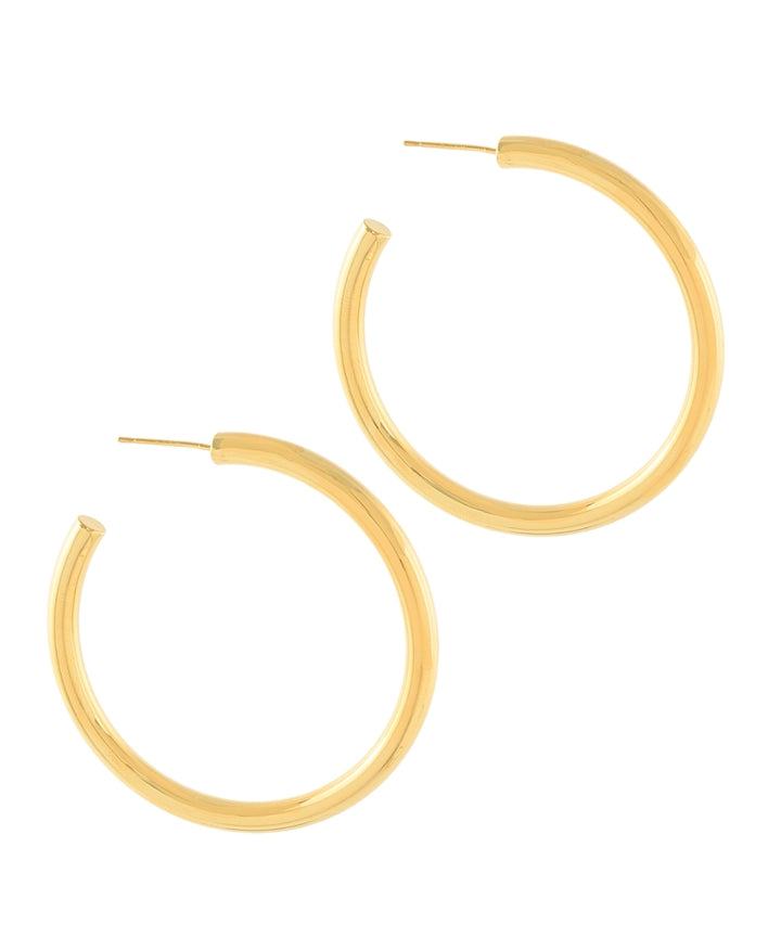 Golden Stella 55mm Hollow Hoop Earrings in Gold