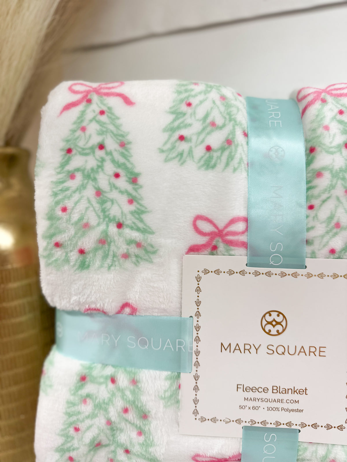 Mary Square Rosy Woodlands Blanket