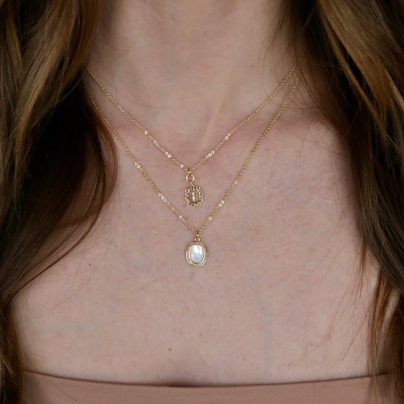 Dedicated Necklace Pearl Oval