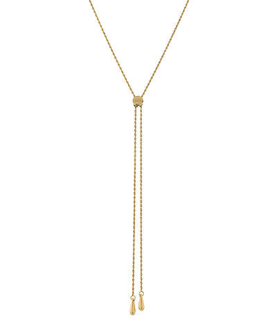 Golden Stella Teardrop End Bolo Chain Necklace in Gold