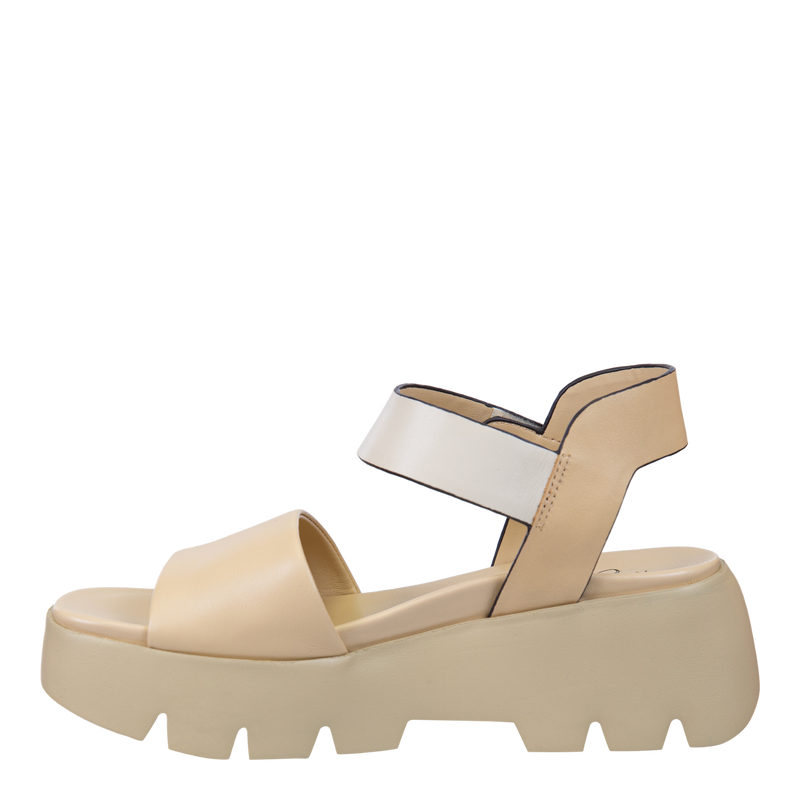 NAKED FEET - ALLOY in BEIGE Platform Sandals