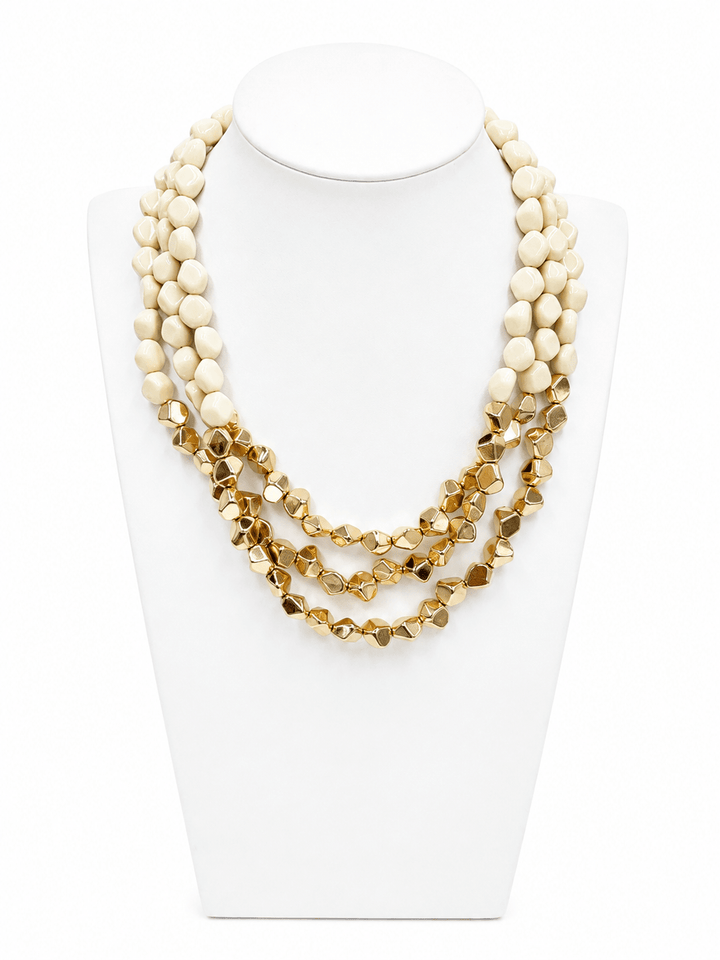 Angled Acrylic Layered Necklace - Lavish Boutique09-JEWELRY
