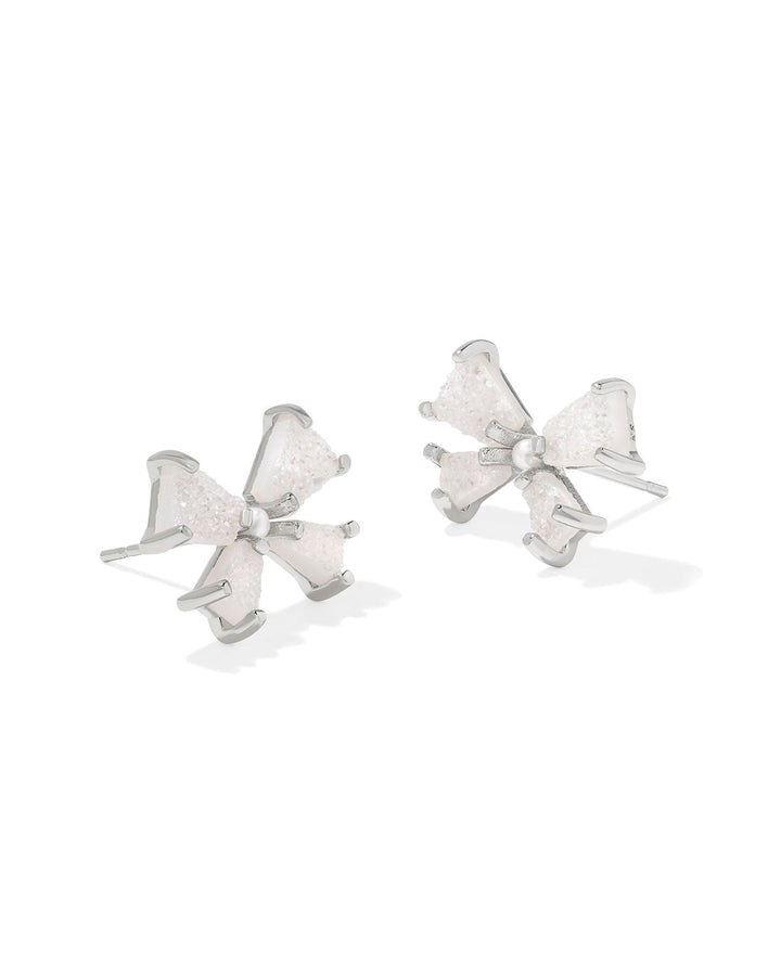 Blair Bow Stud Ear Rhod Iri Drusy - Lavish Boutique09-JEWELRY