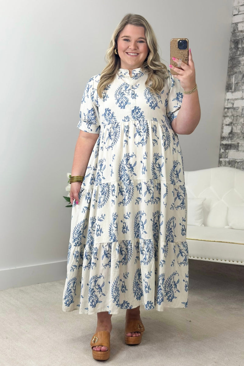 Floral Button Detail Dress