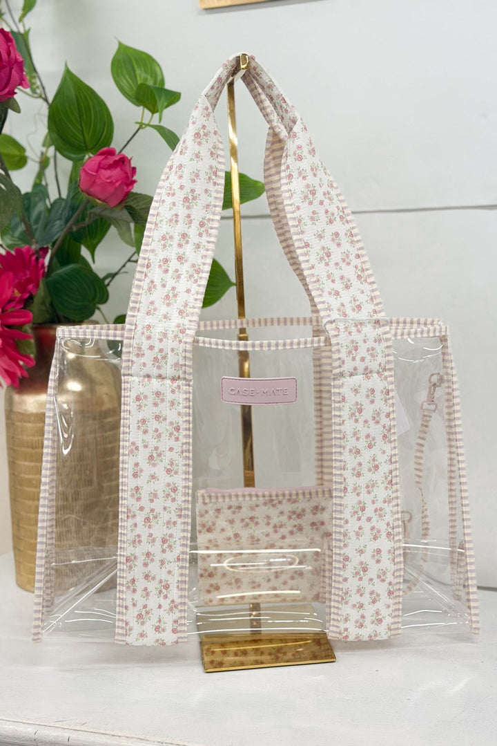 Case - Mate Quilted Ditsy Floral Jelly Tote Bag - Lavish Boutique Accessories
