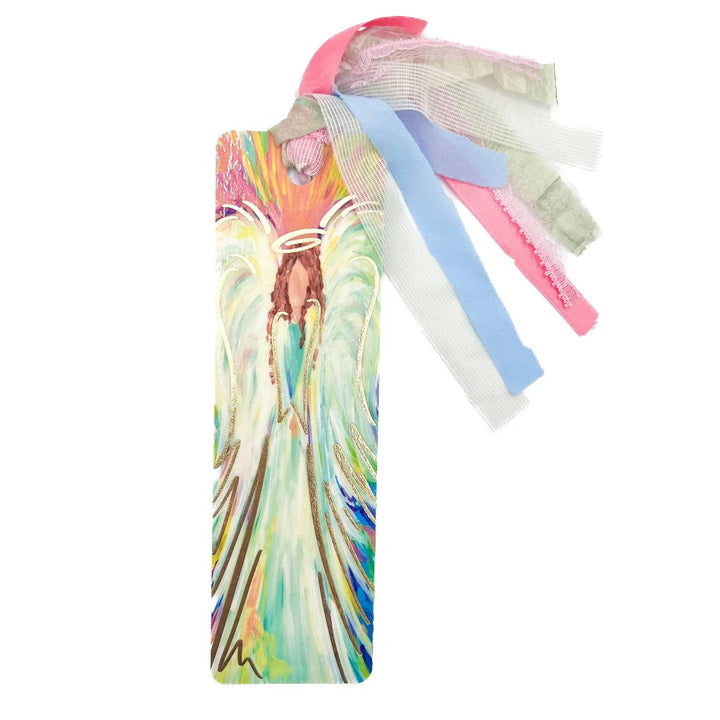 Colorful angel Bible bookmark with a hanging tassel