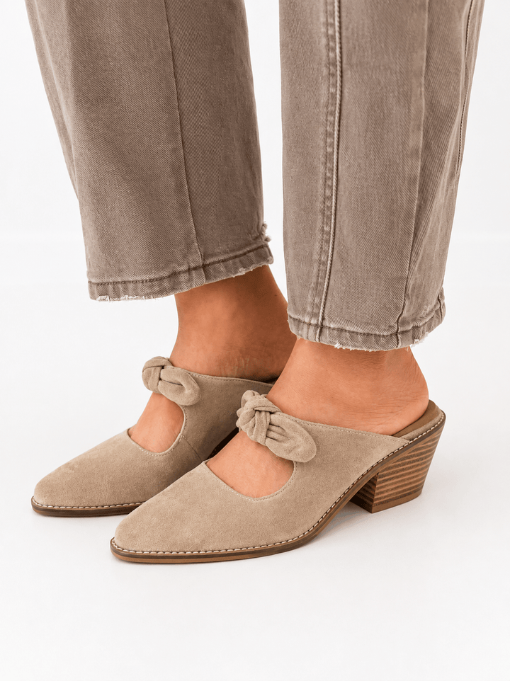Corky's Camel Faux Suede Oh Bow She Didn't Shoes - Lavish Boutique10-SHOES