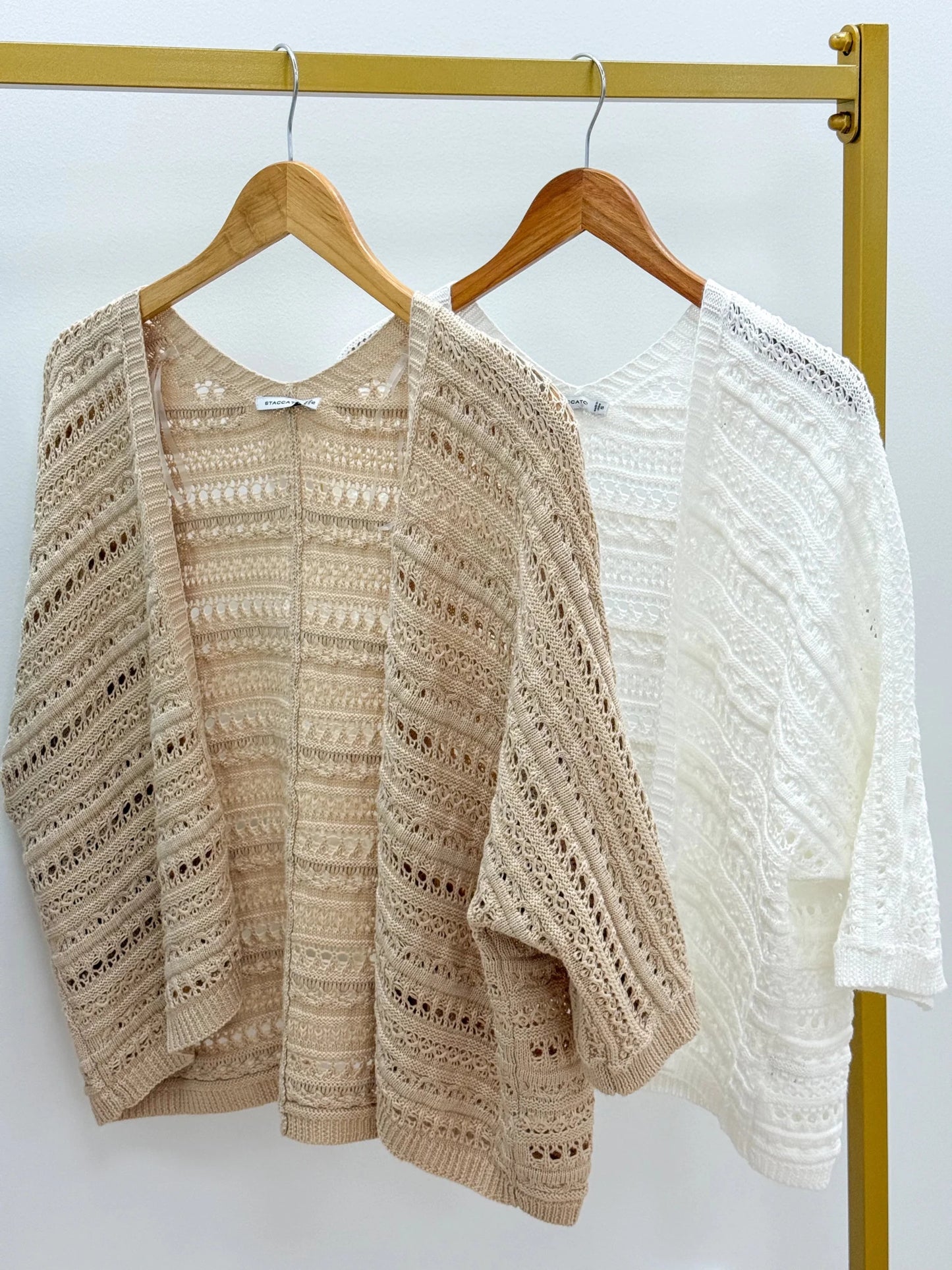 Crochet Knit Cardigan - Lavish BoutiqueTops