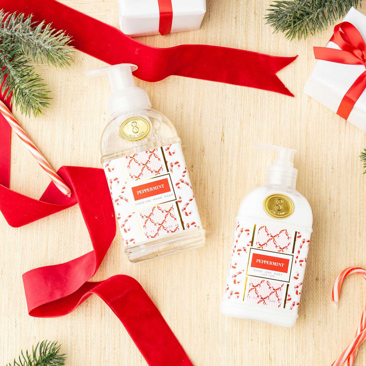 8 Oak Lane Peppermint Hand & Body Lotion packaging