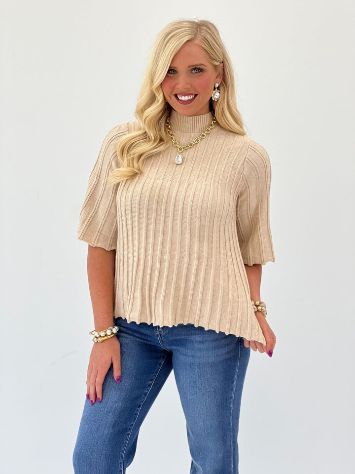 Doe and Rae Swing Sleeve Top - Lavish Boutique01-TOPS