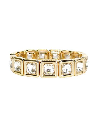 Bracelet with framed square stones