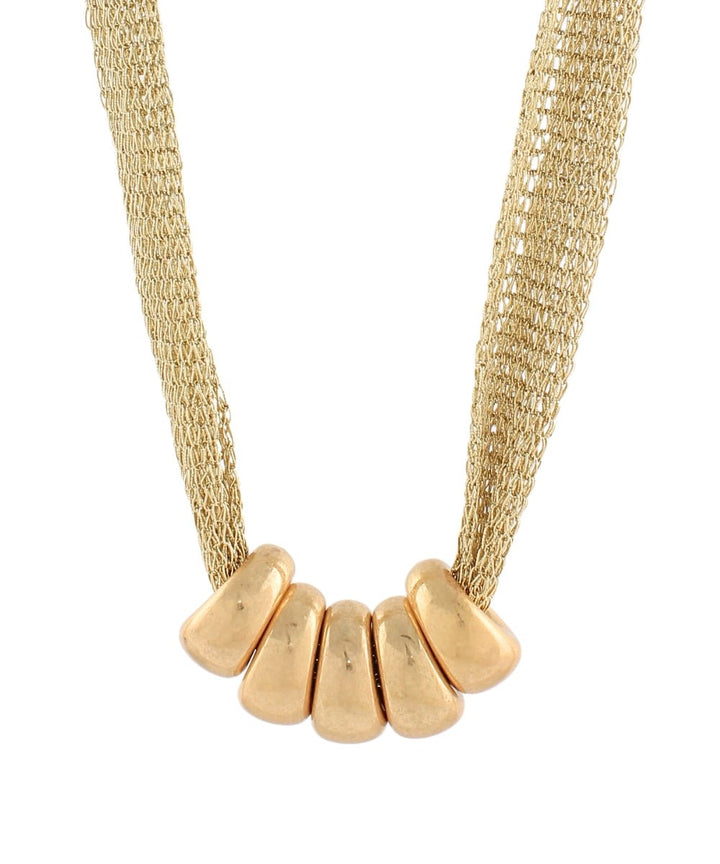 Geometric Trapezoid & Mesh Necklace - Lavish Boutique09-JEWELRY
