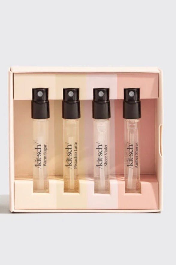 Hair perfume discovery set with travel-size scents