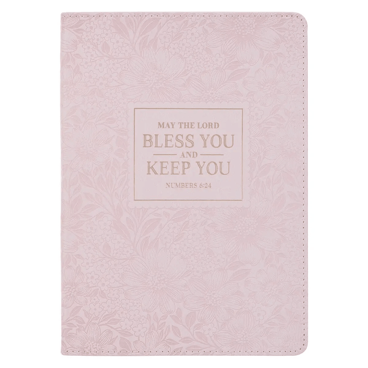 Pink journal lettered The Lord Bless You and Keep You