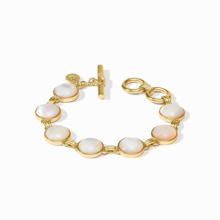 Mother of pearl Essex bracelet in a gold-tone setting