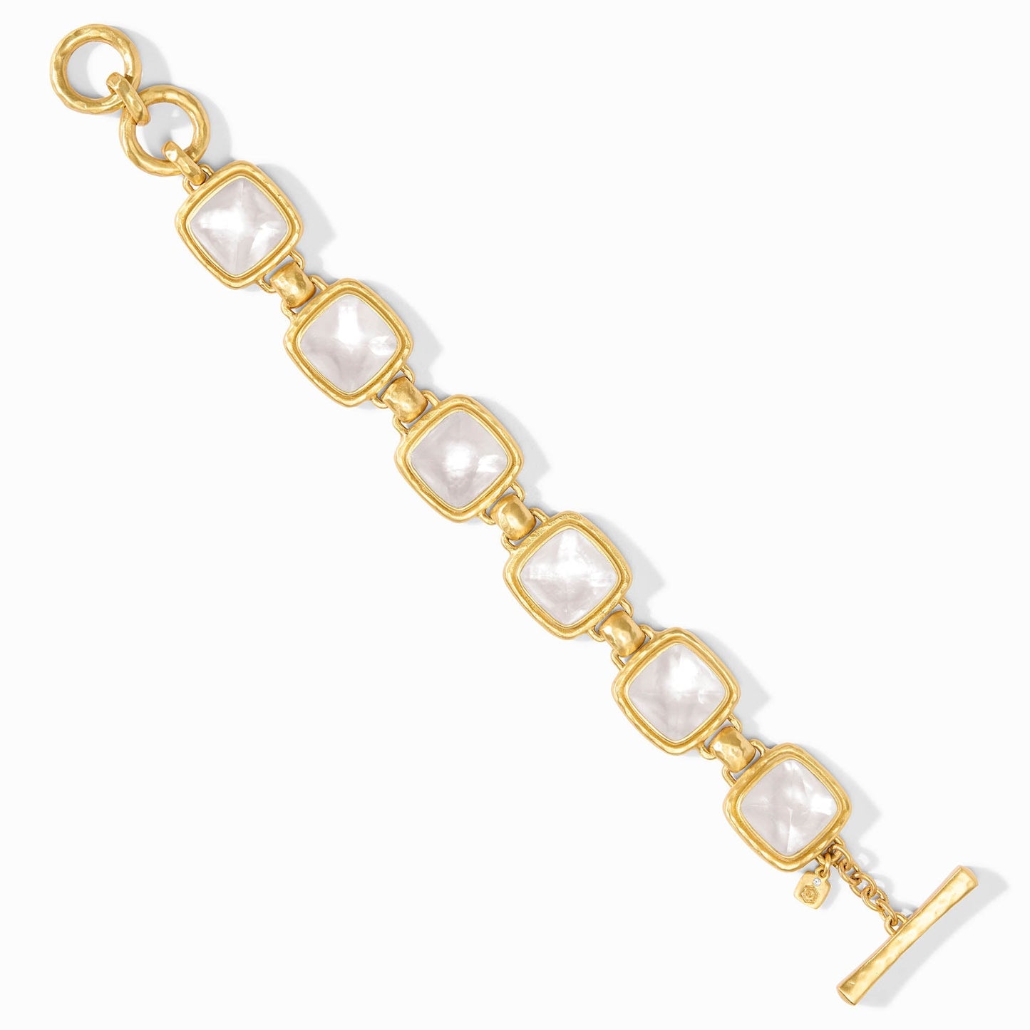 Sahara stone bracelet with a clear crystal focal stone