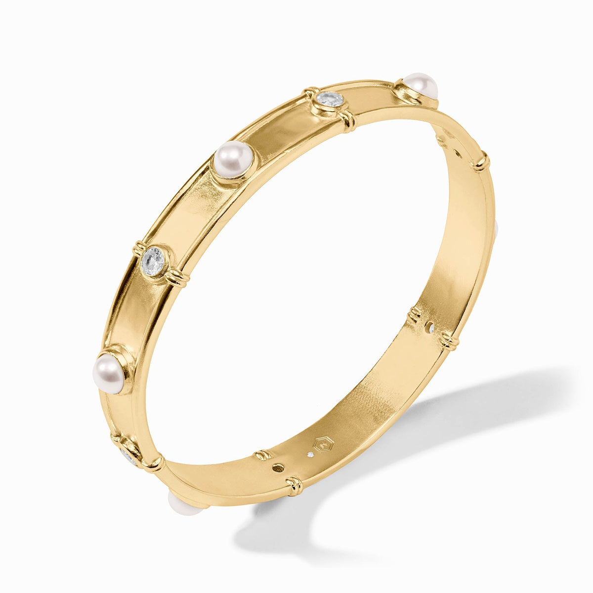 Tribeca bangle with pearls along a slim gold band