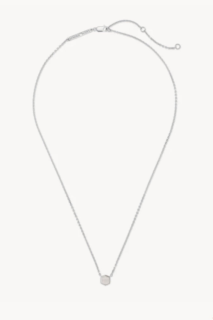 Rainbow moonstone pendant on a silver chain