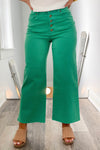Clover Green Button Front Pants