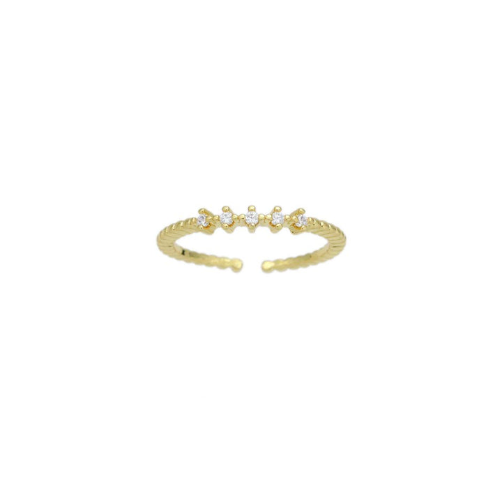 Lauren Kenzie Dainty CZ Slim Adjustable Ring - Lavish Boutique09-JEWELRY