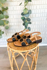 Salvia Maja Black and Tan Leather Sandal