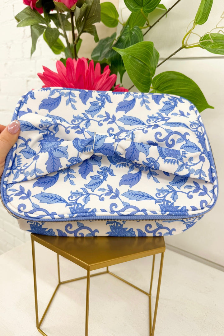 Make Me Blush cosmetic pouch in the Porcelain Vibes print