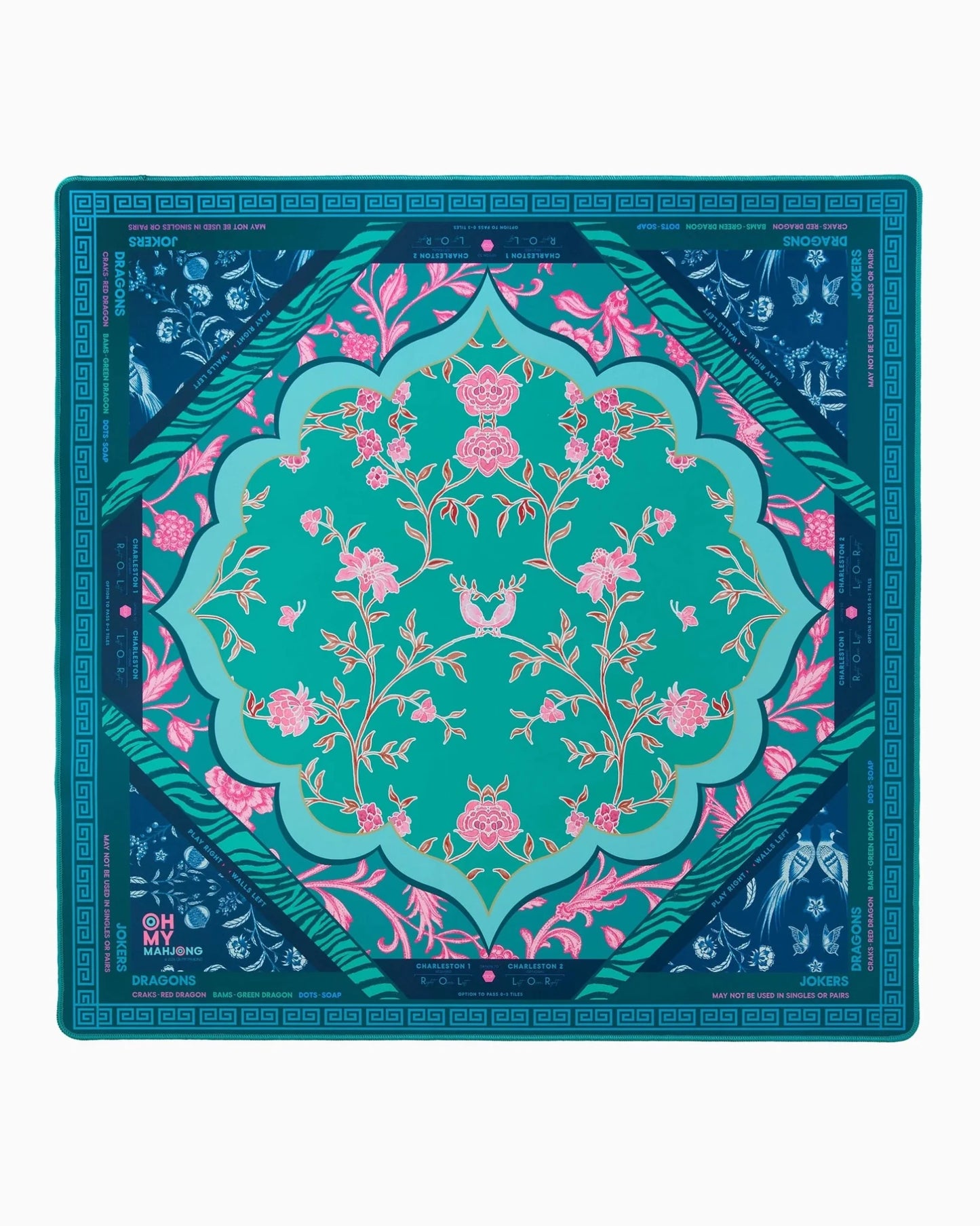 Esme mahjong mat with a soft printed playing surface