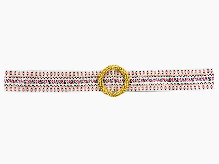 Pink and Black Luxe Patterned Belt - Lavish Boutique Accessories