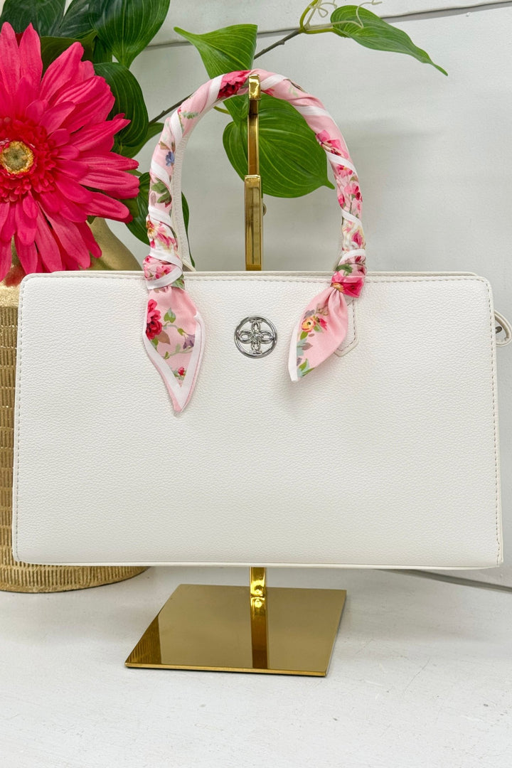 Primrose Scarf Crossbody Bag - White - Lavish BoutiqueAccessories