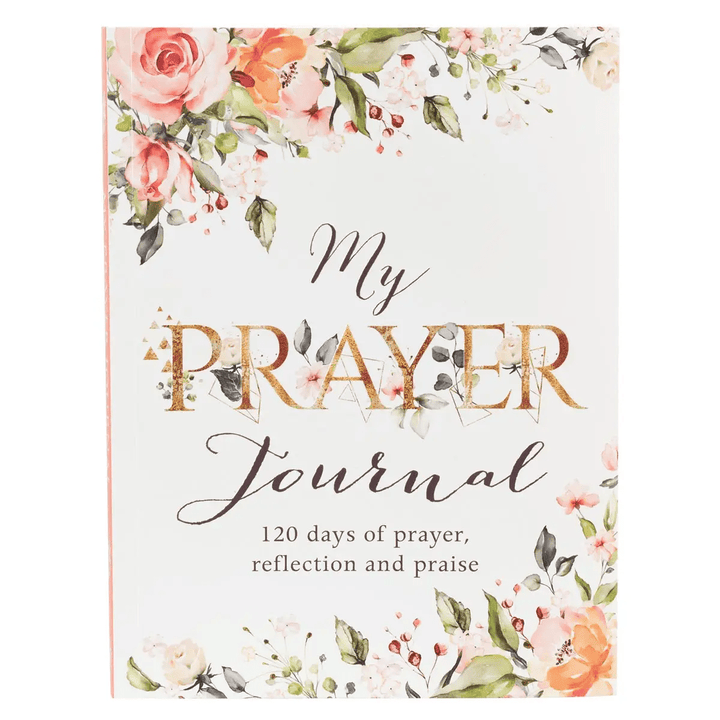 Floral prayer journal with guided prompts