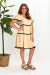Taupe Woven Tiered Dress