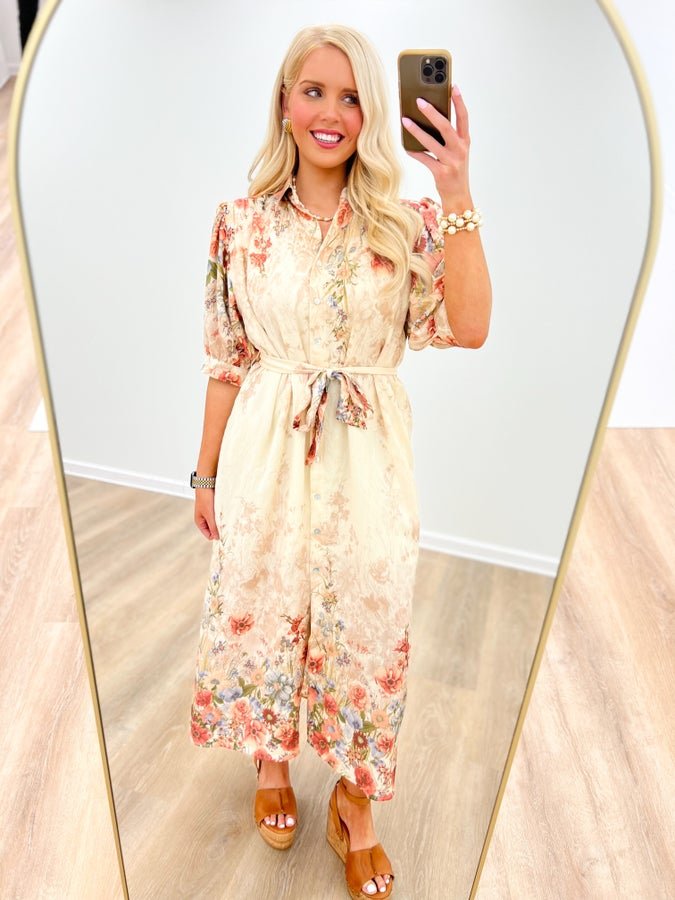 midi boutique dresses for women Botanical Print Puff Sleeve Dress What to Wear to sandals or sneakers size-type:plus size Variant:Size 6