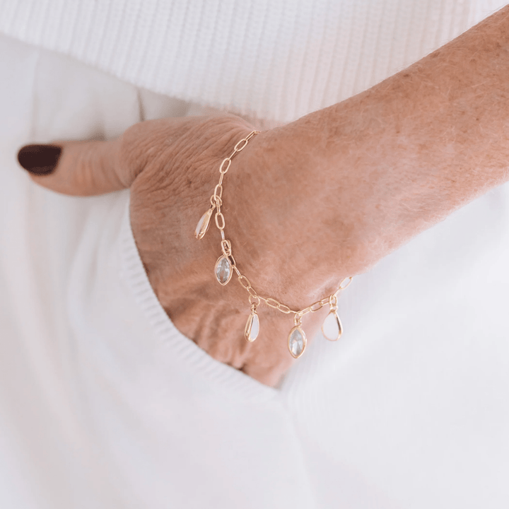 Sprinkle White Charm Bracelet - Lavish Boutique Accessories