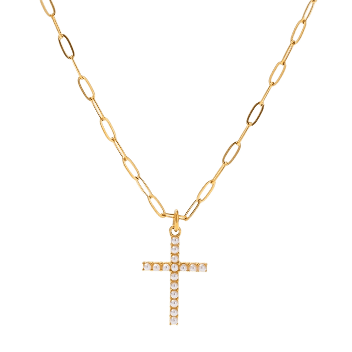Sutton Cross Necklace - Lavish Boutique09-JEWELRY