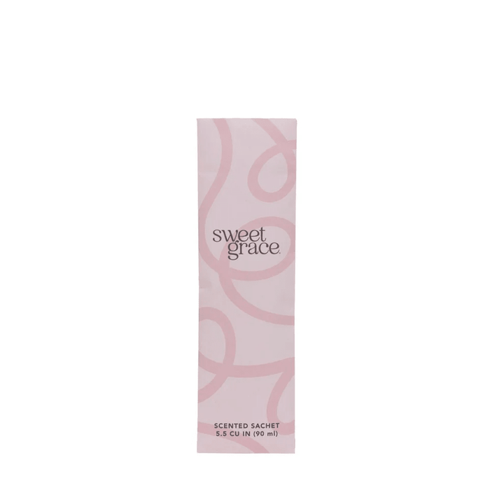 Sweet Grace slim scented sachet with a mod swirl design