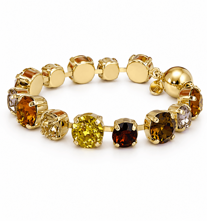 Gemstone bracelet in an autumn mix of warm-toned stones