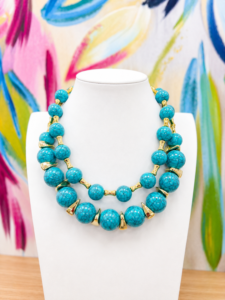 Treasure Jewels Beaded Layer Necklace - Lavish Boutique09-JEWELRY