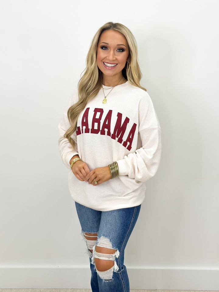 Tres Bien Alabama Graphic Long Sleeve Top - Lavish Boutique01-TOPS