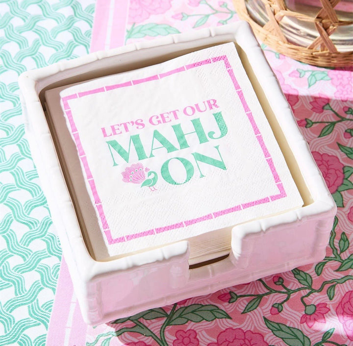 Two's Company Let's Mahj On 3-Ply Paper Cocktail Napkin - Lavish Boutique11-GIFTS