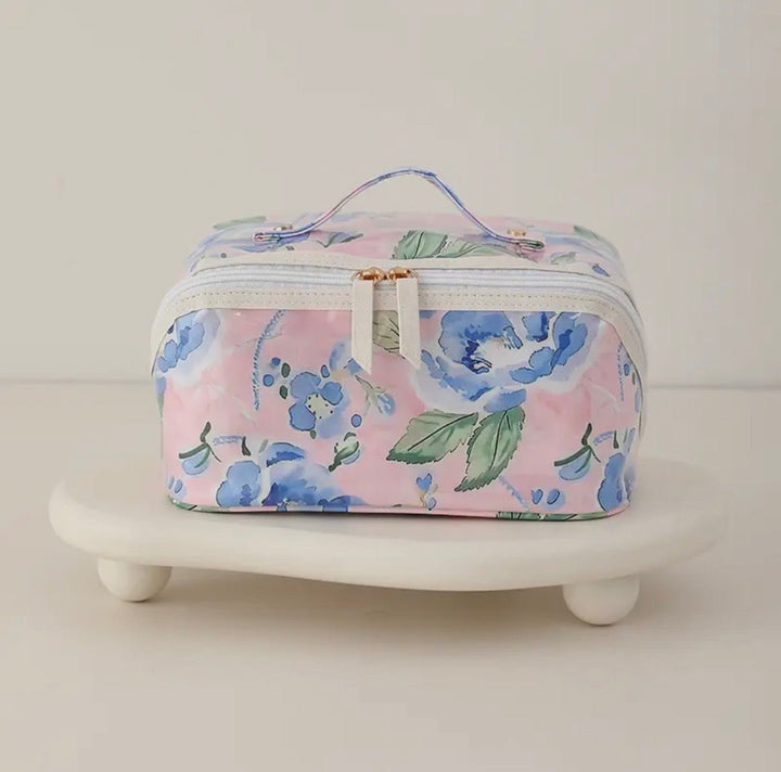Waterproof Medium Cosmetic Bag Bluebell Voyage - Lavish Boutique Accessories