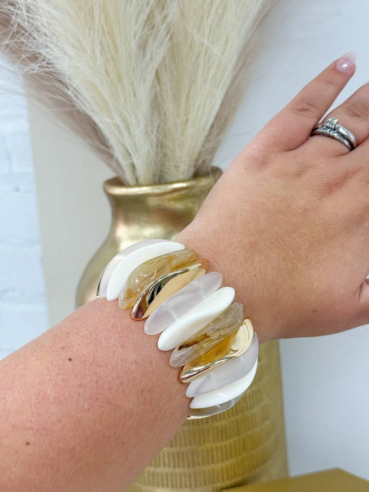 Wide Organic Bracelet - Lavish Boutique09-JEWELRY