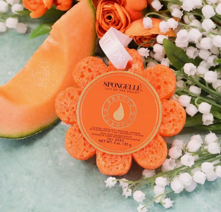 Wild Flower Spongelle body buffer in lily of the valley