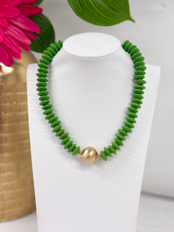 Wooden Bead Necklace - Lavish Boutique09-JEWELRY