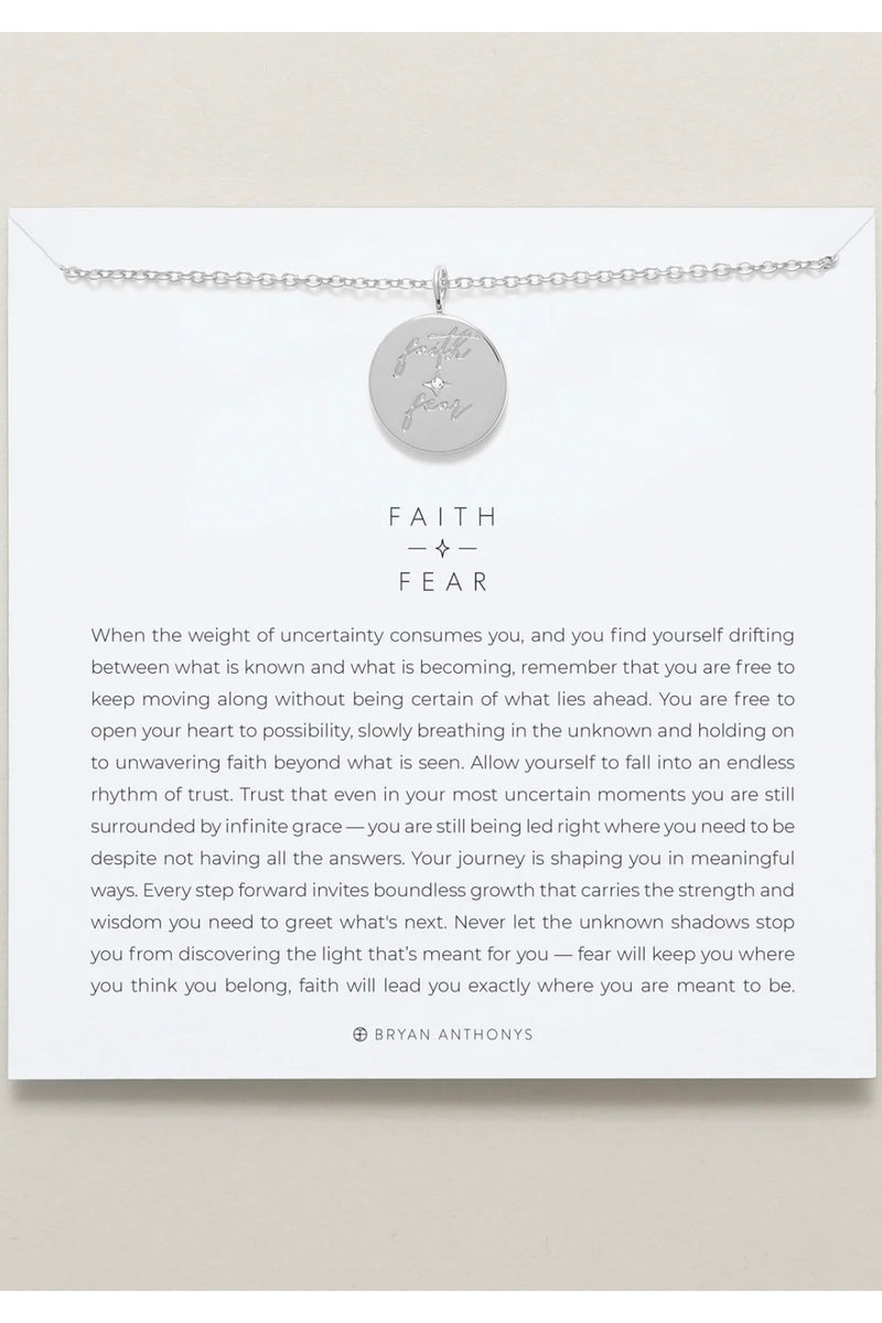 Bryan Anthonys Faith Over Fear Necklace Silver