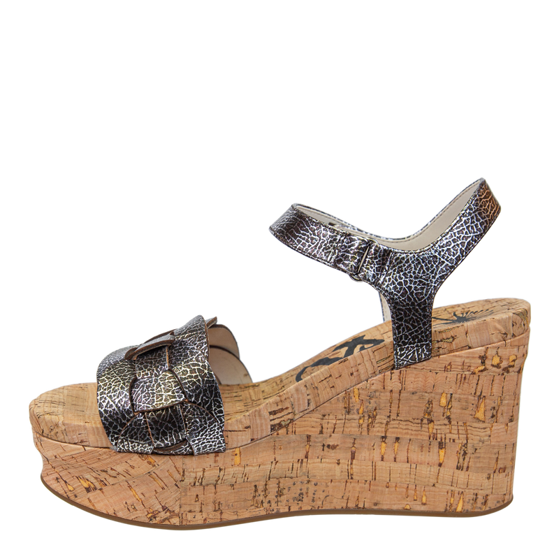OTBT CHARLESTON in SILVER Wedge Sandals