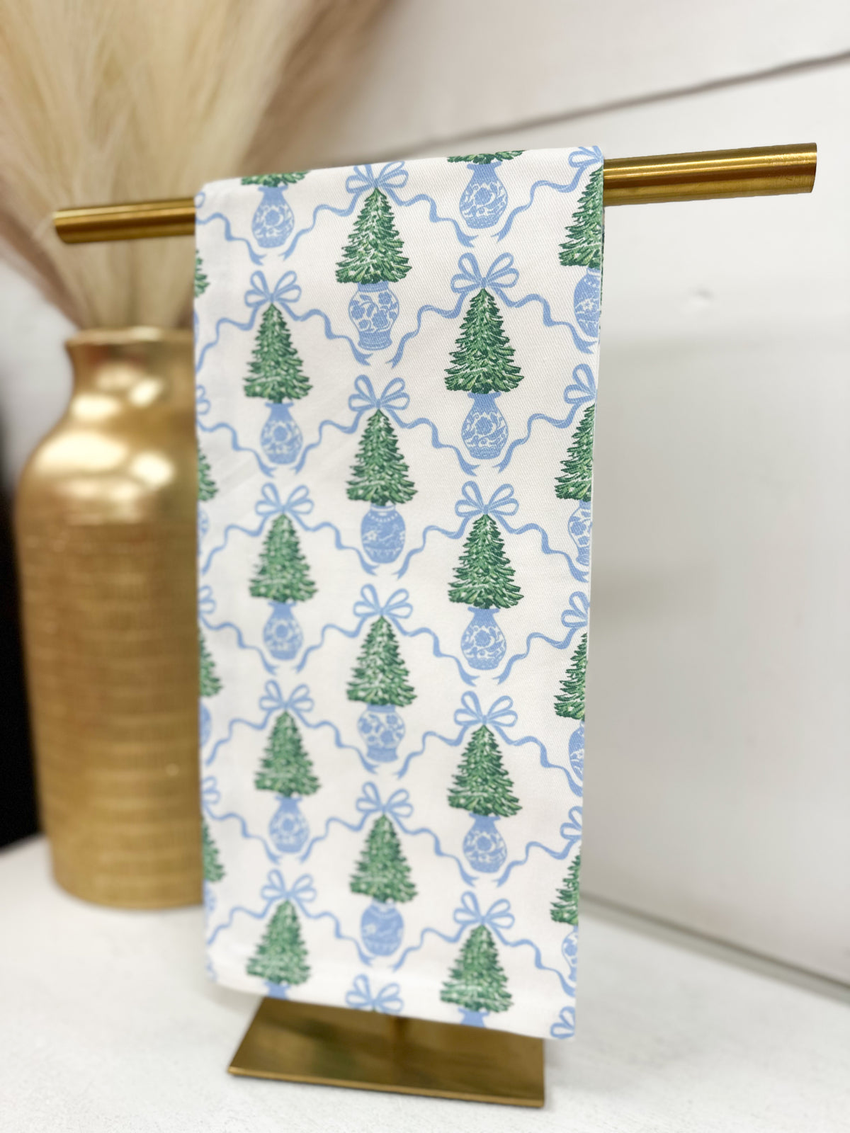 Mary Square Winter Pines Tea Towel